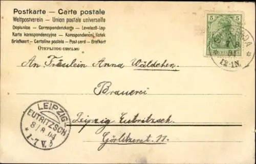 Ak Gumperda in Thüringen, Teilansicht