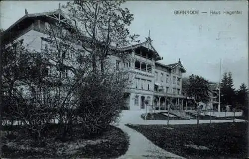 Ak Gernrode Quedlinburg im Harz, Haus Hagental