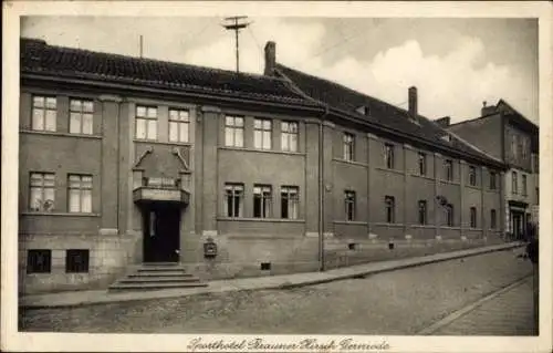 Ak Gernrode Quedlinburg im Harz, Sporthotel Brauner Hirsch