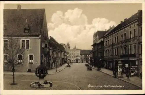 Ak Aschersleben im Salzlandkreis, Blick in die Stadtmitte