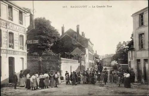 CPA Raucourt Ardennes, Grande Rue