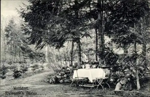 Ak Hamburg Wandsbek Wohldorf Ohlstedt, Niemeyer's Garten, gedeckter Tisch