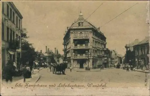 Ak Hamburg Wandsbek, Hauptstraße, Lübeckerstraße