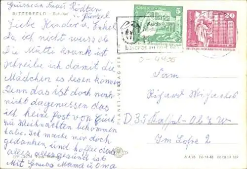 Ak Bitterfeld in Sachsen Anhalt, Bahnhof