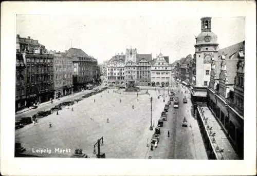 Ak Leipzig in Sachsen, Markt