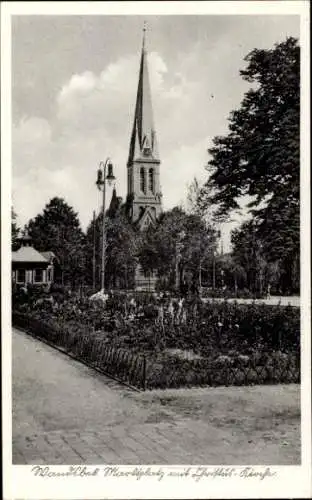 Ak Hamburg Wandsbek, Marktplatz, Christuskirche