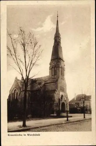 Ak Hamburg Wandsbek, die Kreuzkirche