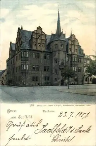 Ak Saalfeld an der Saale Thüringen, Rathaus