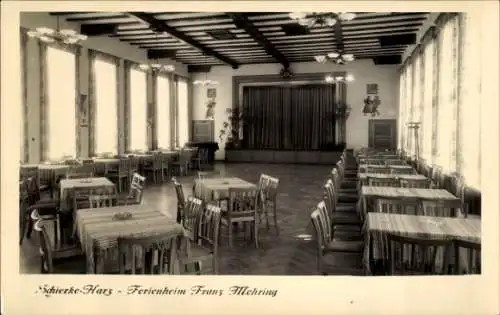 Foto Ak Schierke Harz, Ferienheim Franz Mehring, Bühne