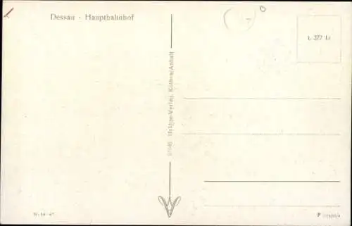 Ak Dessau in Sachsen Anhalt, Hauptbahnhof, Straßenbahn