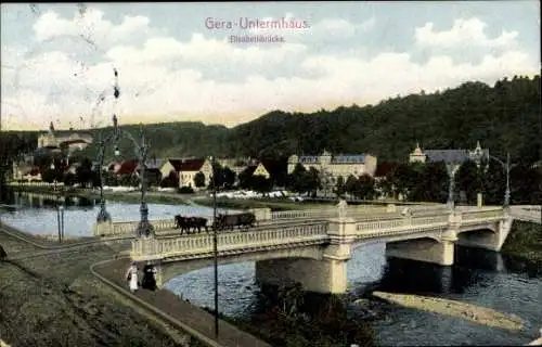 Ak Gera Untermhaus in Thüringen, Elisabethbrücke