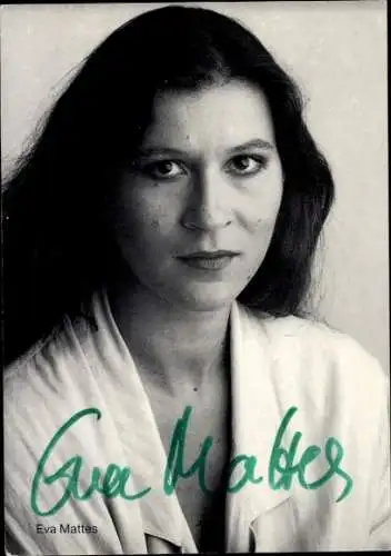 Ak Schauspielerin Eva Mattes, Portrait, Autogramm