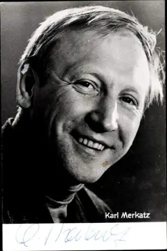 Ak Schauspieler Karl Merkatz, Portrait, Autogramm