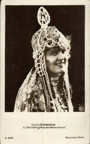 Ak Schauspielerin Lilly Jacobsson, Portrait, Die Lieblingsfrau des Maharadscha