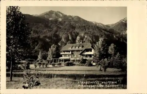 Ak Presseggen Hermagor Pressegger See Kärnten, Strandhotel Wolfenia