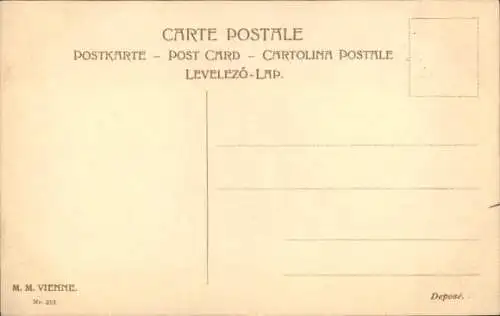 Künstler Ak Mädchen auf Blumenwiese, Mohn