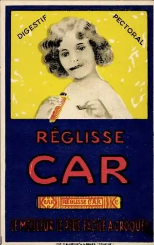 Ak Reglisse Car, Verdauungsmittel, Reklame