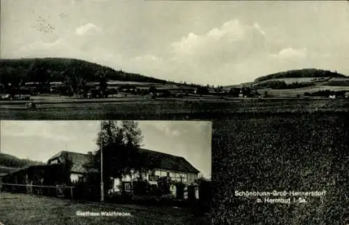 Ak Schönbrunn Großhennersdorf Herrnhut in Sachsen, Gasthaus Waldfrieden