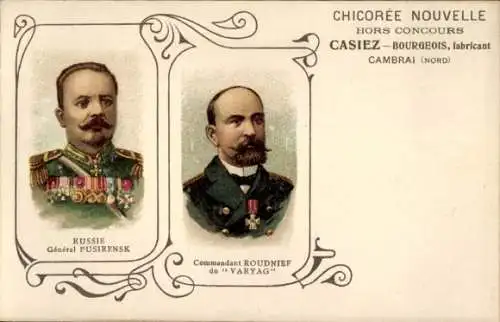 Litho Cambrai Nord, Russisch-Japanischer Krieg, General Pusirensk, Commandant Roundneif