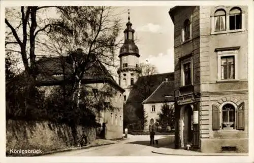 Ak Königsbrück in der Oberlausitz, Straßenpartie