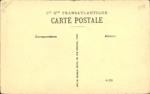 Ak Paquebot Paris, CGT, French Line