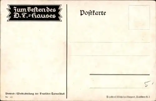Künstler Ak Amtsberg, Otto, Deutsche Turnerschaft, Frei und unerschütterlich