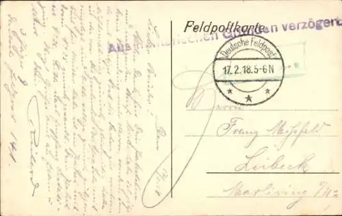 Ak Mazedonischer Bettler, Junger Mann in Lumpen, Gehstock