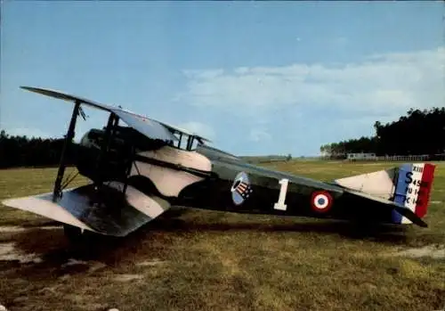 Ak Frankreich, SPAD VII 1918, Doppeldecker, Flugzeug