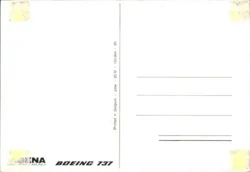 Ak Spanisches Passagierflugzeug, Sabena, Boeing 737