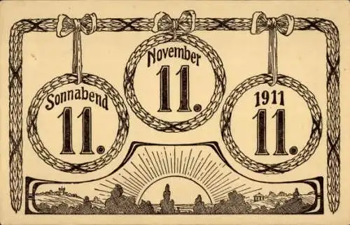 Ak Besonderes Datum, 11.11.11, Sonnabend, November