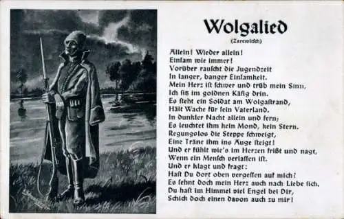 Lied Künstler Ak Schamburger, H., Wolgalied, Zarewitsch, russischer Soldat