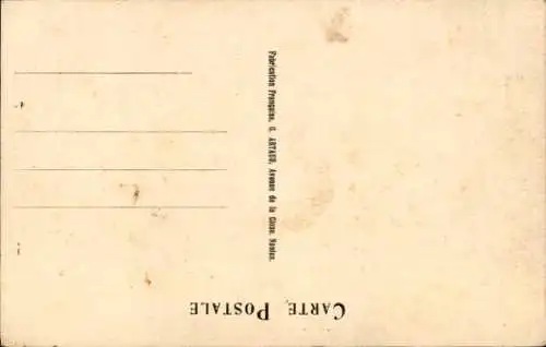 Künstler Ak Mann in einem Geschäft sucht die Toilette, Parfumerie