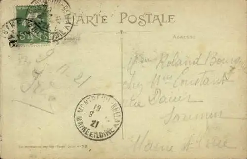 Künstler Ak Griff, Mairie, Lequel de vous deux est le pere de l'enfant