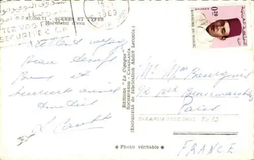 Ak Marokko, Marchand d'eau, Wasserverkäufer