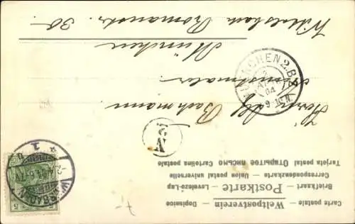 Ak Osterhase, Korb mit Eiern