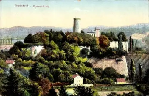 Ak Bielefeld, Sparrenberg, Sparrenburg, Panorama