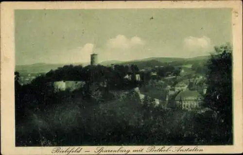 Ak Bielefeld, Sparrenberg, Sparrenburg, Panorama, Bethel Anstalten