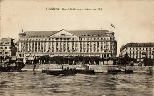 Ak Koblenz am Rhein, Hotel Bellevue, Koblenzer Hof