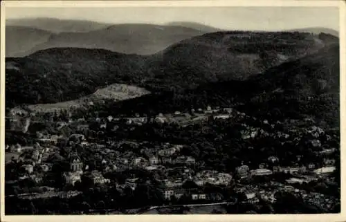 Ak Baden Baden am Schwarzwald, Blick vom alten Schloss auf Baden-Baden