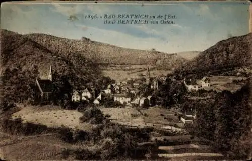 Ak Bad Bertrich an der Mosel Eifel, Bad Bertrich von Osten, Gesamtansicht