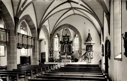 Ak Oberursel im Taunus Hessen, Innenansicht, Pfarrkirche St. Ursula