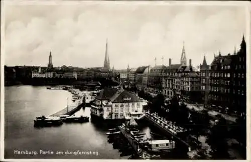 Ak Hamburg Mitte Neustadt, Jungfernstieg, Türme