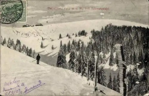 Ak Münstertal im Schwarzwald, Belchen, Panorama, Winter