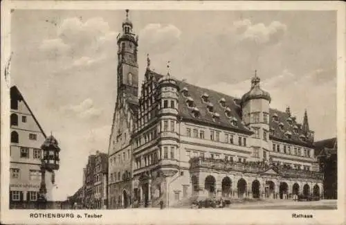 Ak Rothenburg ob der Tauber Mittelfranken, Rathaus