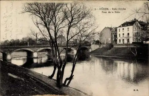 Ak Düren im Rheinland, Ruhr Brücke