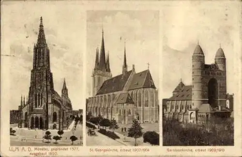 Ak Ulm an der Donau, Münster, St. Georgskirche, Garnisonkirche