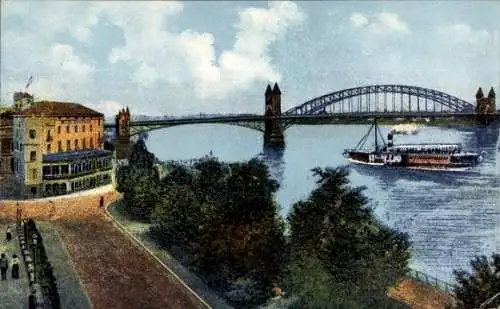 Ak Bonn am Rhein, Rheinbrücke