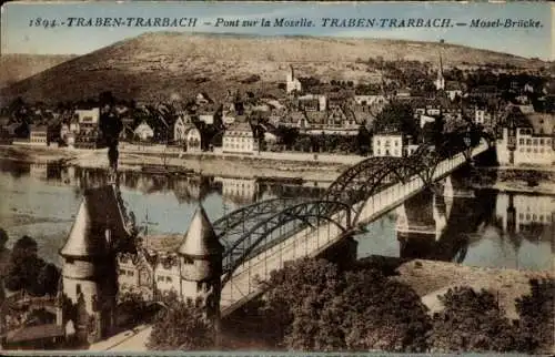 Ak Traben Trarbach an der Mosel, Mosel Brücke