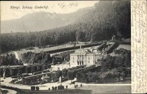 Ak Linderhof Ettal Oberbayern, Schloss Linderhof