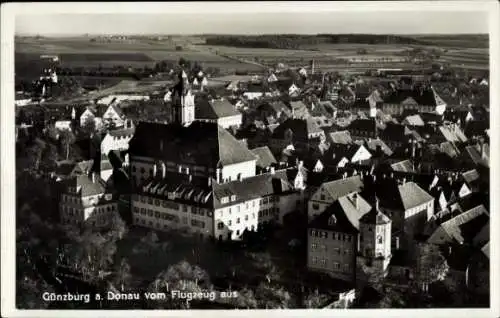 Ak Günzburg an der Donau Schwaben, Flugzeugaufnahme